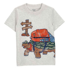 Футболка для мальчика серая с черепахой Carter's 5T