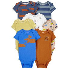 Набор из 7 боди для мальчика с собаками Carter's 12M