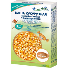 Каша без молока Fleur Alpine Кукурузная с пребиотиками гипоаллергенная