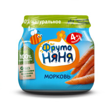 Пюре 80г Фруто Няня стекло Морковный